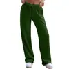 Pantalones de chándal casuales de pierna ancha para mujer Amazon, pantalones deportivos elásticos de cintura alta con cordón, pantalones largos holgados en stock, pantalones Lulu