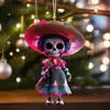 Colgante de Novia Fantasma Estilo Gótico Punk Cuerda Dorada Acrílica Colgante Decoración Fiesta de Halloween Producto Nuevo Transfronterizo