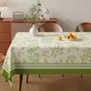 Mantel de PVC con Patrón Floral Fresco Estilo Bosque, Impermeable, Resistente al Aceite, Resistente al Calor, Mantel Rectangular para Mesa de Comedor del Hogar