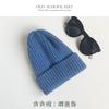 Gorro de Lana Tiantandai de Color Caramelo para Invierno, Gorro de Punto Grueso Cálido con Rayas Verticales Puntiagudas, Informal y Versátil