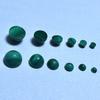 Malaquita verde natural plana, lisa y redonda, joyería de 2 mm a 6 mm con piedra