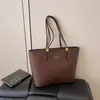 Bolsa Tote Simples de Grande Capacidade Transfronteiriça, Bolsa de Ombro Lisa Retro de Alta Qualidade, Nova Moda 2026 Bolsa Feminina para o Dia a Dia