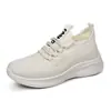 2025 Novo Estilo Sapatos Femininos de Malha Respirável com Sola Grossa Cross-Border Malha Grande Moda Esportiva Tênis de Corrida Tendência Versátil Casual Sapatos Femininos