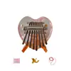 Mini Kalimba Popular Transfronteriza Piano de Pulgar 8 Notas Llavero de Celebridad de Internet Piano de Dedo Suministro Directo de Fábrica