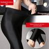 Calças Brilhantes para Mulheres, Leggings de Veludo com Pé, Calças de Couro para Musculação para Mulheres, Alta Elasticidade, Tamanho Grande, Modelagem Justa, Outono e Inverno, Calças Longas com Pé