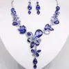 Collar de Cadena para Clavícula Estilo Palacio Retro con Flor Hueca de Pedrería, Borla de Gota de Agua, Conjunto de Accesorios de Moda de Lujo Nicho