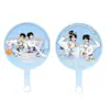 Yunqi Hao Yiran Concierto Abanico Transparente Abanico de PVC Transparente Personalizado Yunyi Soporte Promocional Transparente Abanico de Plástico de Doble Cara