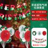 Adornos navideños, árbol de Navidad, colgante, flor, bandera, Nochebuena, centro comercial, hotel, barra de colores, bandera ondulada, venta al por mayor