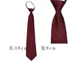 Corbata Negra para Mujer con Cremallera, Decoración de Camisa Perezosa Sin Nudo, Estilo JK Japonés, Larga y Corta, Estilo Universitario, Atada a Mano de Estudiante, para Hombre