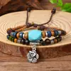 Pulseira de Miçangas Tecida à Mão Estilo Étnico, Joia Boêmia Retrô Feminina, Presente Versátil para Casais