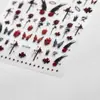 Pegatinas para Uñas Estilo Gótico Retro Rosa Oscuro Accesorios para Uñas Mariposa Roja Venta al por Mayor