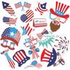 Adereços de Foto para o Dia da Independência Americana Transfronteiriços, Adereços de Decoração para Festa do Dia Nacional Americano de 4 de Julho Inserções