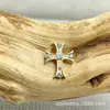 Pendientes de Cruz Vintage Astmf-13 de Aleación de Titanio Color Dorado Incrustados de Diamantes G23 Titanio Rosca Interna Zirconio Piercing de Labio