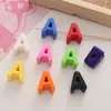 Acessórios de Miçangas Coloridas com Furo Grande para DIY de Letras para Fazer Correntes de Celular, Pingentes Digitais para Mochila de Paracord, Chaveiros