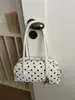 Bolsa de Bowling de Mano con Estampado de Lunares para Mujer 2026 Verano Nuevo Estilo Coreano Moda Tendencia Gran Capacidad Bolso de Hombro
