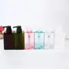 Frasco de loção PETG tetragonal de 450ml marrom Frasco de espuma PETG tetragonal verde escuro Embalagem de frasco de loção e tônico