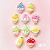 Acessórios de Resina para Bolo Sorvete Cor Macaron Colorido Chaveiro Decoração Copo d'Água Adesivos Acessórios Presilha de Cabelo Capa de Celular