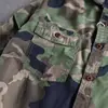 Kaji comercio exterior lavado camuflaje ropa de trabajo americana camisa de manga larga para hombre doble bolsillo transfronterizo casual militar juvenil