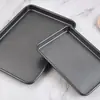 Bandeja rectangular antiadherente para horno de venta al por mayor de fábrica, base poco profunda, bandeja para hornear galletas, herramientas para hornear, en stock