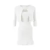 Conjunto Blanco Puro Deseo para Mujer Verano Sexy Chica Caliente Vestido Ceñidor de Cintura Adelgazante con Tirantes Cardigan Versátil Casual Conjunto de Dos Piezas