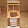 Silla de Inodoro de Madera Maciza para Ancianos, Orinal de Madera para Mujeres Embarazadas, Asiento de Inodoro Sencillo, Silla de Inodoro Portátil para Uso en el Hogar por Ancianos