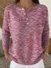 Sudadera con Botones y Cuello en V de Nuevo Estilo Transfronteriza de Manga Larga Otoño e Invierno con Estampado Moda Personalizada Chaqueta Suéter Casual para Mujer
