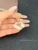 Colgante Ruyi Lock con Patrón de Nube de Piedra Ojo de Gato Colgante de Collar de Ojo de Gato Rosa Modelo Nuevo 2026 Promoción de Transmisión en Vivo Venta al Por Mayor de Fábrica