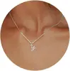 Nuevo Collar de Acero Inoxidable 2024 para Mujer con 26 Colgantes de Letras Inglesas, Joyería de Cuello Simple y Personalizada