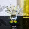 Base de candelabro de lanterna de lótus de cristal colorido para base de castiçal para lâmpada de cristal, suprimentos para templo, ornamentos