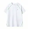 Comércio Exterior Verão Esportes de Corrida ao Ar Livre Roupa de Ciclismo para Casal Top Respirável com Sensação Refrescante Seda de Gelo Secagem Rápida Camiseta Gola Redonda Masculina