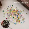 Pedras de Strass Coloridas Mistas para Nail Art, Fundo Plano, Redondas, Super Brilhantes, Mini Pedras Redondas Pequenas, Pedras de Strass Trituradas, Pedras de Strass Empilhadas, Decorações para Unhas, Atacado