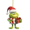 Decoração de Natal Nova da Amazon Transfronteiriça Série Grinch Pingente para Árvore de Natal Pingente Acrílico para Carro Casa