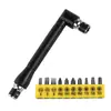 Mini llave de vaso de doble cabeza, llave en forma de L de 7, adaptador para broca de destornillador de aire de 6,35 mm, suministro al por mayor