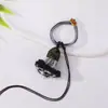 8cm Nudo de Diamante Colorido Borla Corta Estilo Antiguo Hanfu Accesorio Colgante DIY Hecho a Mano Tejido Bolsita Colgante de Abanico