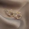 Brincos de Pérola Agulha de Prata de Alta Qualidade, Elegantes Borboleta Nicho da Moda, Brincos de Alta Qualidade, Brincos Versáteis Retrô Franceses