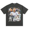 Camiseta de Manga Corta Estampada Peter Bellingham Transfronteriza Lavada Pesada Cuello Redondo Sudadera con Capucha