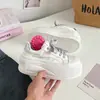 Zapatillas Blancas 2026, que Aumentan la Altura, Versátiles, Casuales, Modernas, Suela de Plataforma, Ligeras, Suela Suave, Zapatos para Mujer, Diseño de Nicho, XY-A6628
