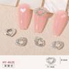 Nueva Manicura Aleación Joyería Celebridad de Internet Perla Oso DIY Día de San Valentín Chino Lazo Corazón Uña Diamante Joyería Venta al por Mayor