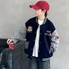Ropa para niños para niños, chaqueta de otoño, modelo Año Nuevo 2026, estilo primavera y otoño para niños mayores, chaqueta de béisbol de otoño genial y elegante para niños