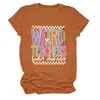 Professores Estranhos Constroem Amazon Ebay Site Independente Moda Casual Feminina Camiseta de Gola Redonda Manga Curta