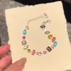 Pulsera Cuadrada Irregular de Zirconia con Forma de Gota de Agua, Pulsera Fresca y Suave de Verano, Pulsera de Moda y Versátil, de Nicho y Alta Gama