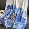Bufanda Nueva de Seda Simulada, Bufanda Larga de Brocado, Moda Primavera y Otoño, Versátil Chal de Protección Solar de Verano, Turbante