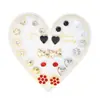 Pendientes de Combinación de Perlas Redondas de Imitación de Flor y Diamante, Varios Meses, Set de Pendientes, Europeos y Americanos de Venta Caliente Transfronteriza, 12 Pares