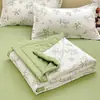 Colcha de Aire Acondicionado de Verano, Colcha Refrigerante de Verano, Colcha Delgada, Lavable a Máquina, Tamaño Individual/Doble, Tamaño Extra Grande, Colcha para Estudiante de Dormitorio