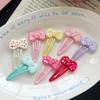 Nuevo Lindo Moño de Lunares Clip Bb para Niña Dulce Corazón Combinable Flequillo Clip Lateral Dibujos Animados Sombrerería Mujer