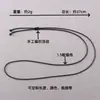 Acessório de cordão de jade preto plano com nós grossos, tecido à mão, cordão para pendurar pingente estilo étnico, cordão para colar semiacabado