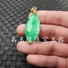 Moda Jade Jade verde seco diamante colgante Sol verde verde completo ojo de caballo colgante collar colgante de jade