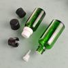 Directo de Fábrica 5ml10ml15ml20ml30ml50ml100ml botella de vidrio para aceites esenciales botella de vidrio verde para aceites esenciales