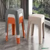 Taburete de Plástico para Uso Doméstico, Engrosado para Adultos, Resistente para Sala de Estar Mesa de Comedor, Antideslizante, Apilable, Banco Taburete Alto Sencillo