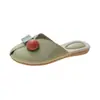 Medias Slippers Baotou para Ropa Exterior de Mujer Primavera y Verano Nueva Moda Estilo Coreano Planos de Gelatina Perezosos Versátiles Sandalias de Celebridad de Internet para Mujer